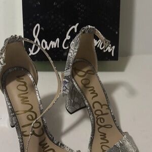 Sam Edelman Metallic Silver Heels